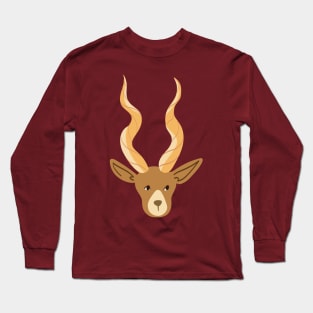 Deer with Antler Design Long Sleeve T-Shirt